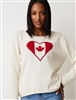 Cotton Canada Love Canada Sweater Natural  with red