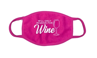 Face Mask Unisex Pink Cotton Will Remove For Wine