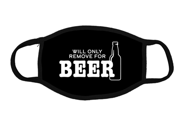 Face Mask Unisex Black Cotton Will Remove For Beer