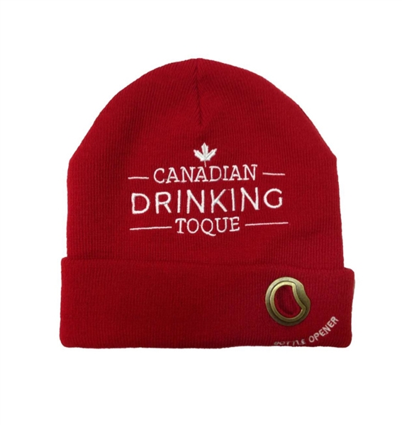 "Canadian Drinking Toque" with Bottle Opener Red