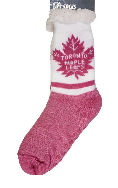 NHL Toronto Maple Leafs Slipper Socks Pink