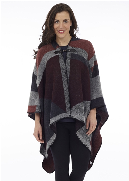 Cottage Collection Toggle Closure Cape Grey Wine OS