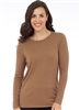 Long Sleeve Crew Neck Sweater Almond