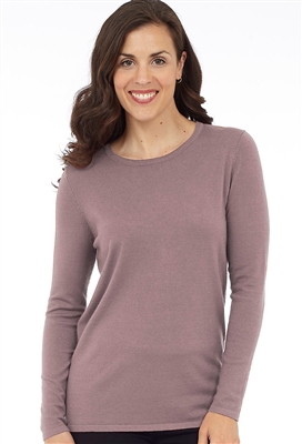 Long Sleeve Crew Neck Sweater Mulberry