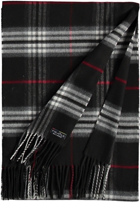 Scarf Cashmink Oversized Plaid Black