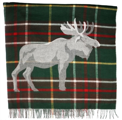 Cashmink Throw Blanket Tartan Moose